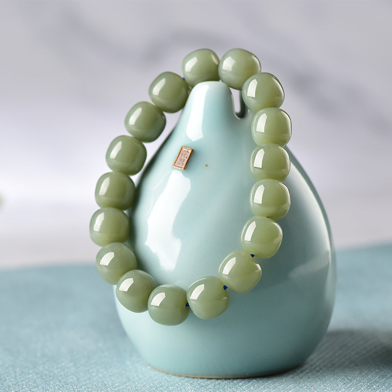 Teal Blue Jade Bracelet
